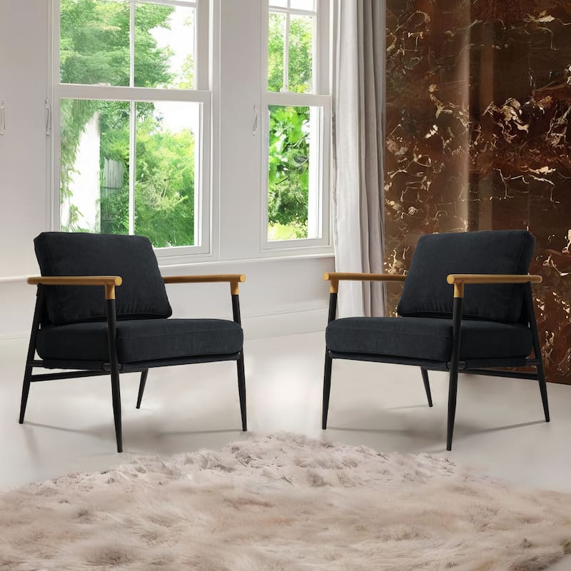 2 Set Upholstered Accent chair Club Chair for Living Room