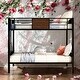 preview thumbnail 1 of 14, Modren Full over Full Modern Bunk Bed With Safety Rail,Built-in Ladder For Bedroom