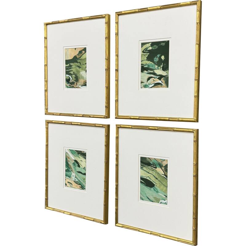 Paragon Verdant Fusion Framed Art - Set of 4