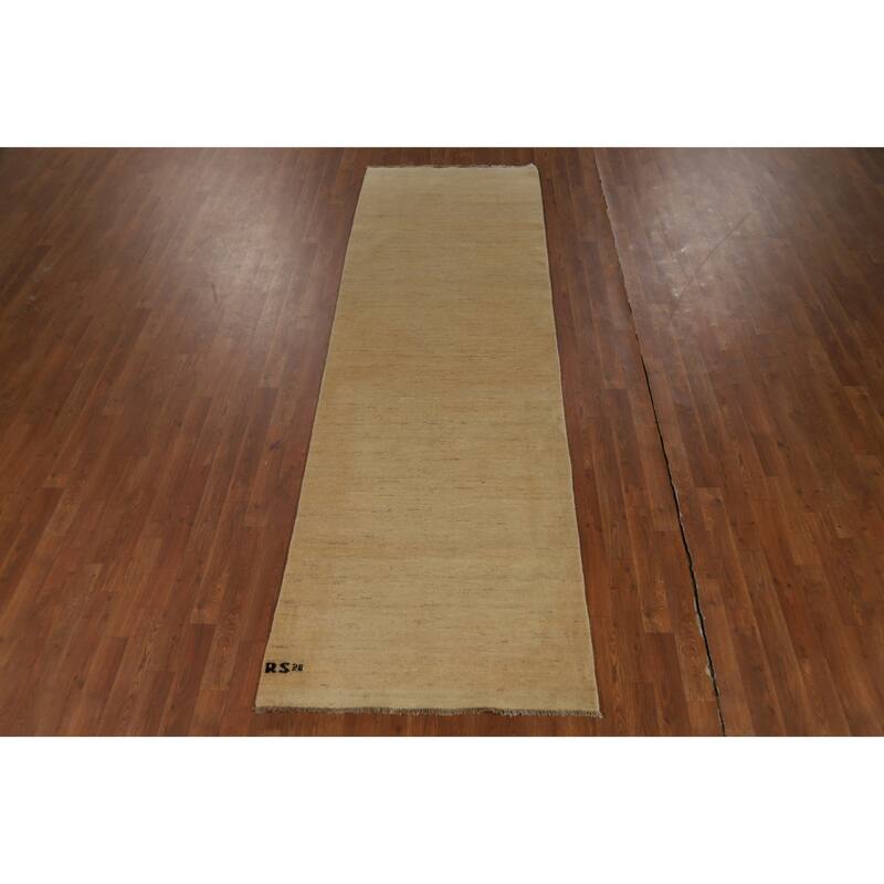 Gabbeh Modern Runner Rug Handmade Wool Carpet - 3'1"x 9'9"