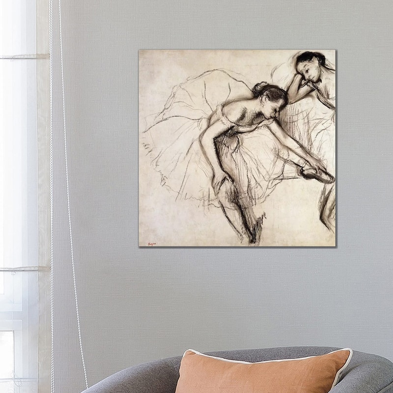 iCanvas "Two Dancers Resting" by Edgar Degas Canvas Print - 26x26x1.5