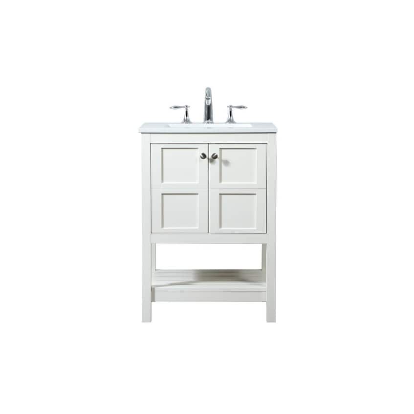Elegant Lighting VF16424 Theo 24" Free Standing Single Basin Vanity