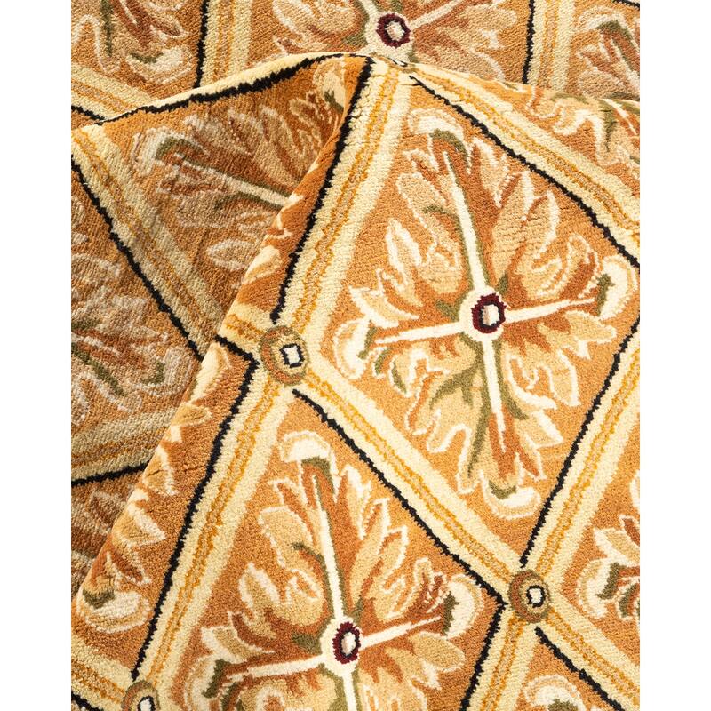 Overton Handknotted Wool Traditional Oriental Brown Area Rug - 8' x 10'