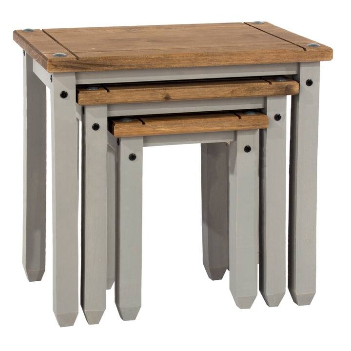Wood Nest of 3 Tables Corona Collection | Furniture Dash