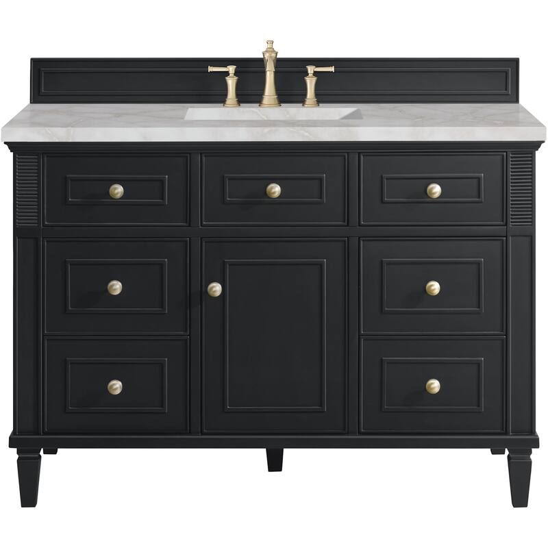 James Martin Vanities 424-V48-FVSL Lorelai 48" Free Standing Single - Black Onyx