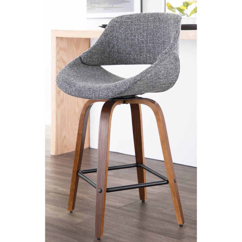 Carson Carrington Svellingen 26" Fixed-Height Counter Stool with Square Footrest (Set of 2)