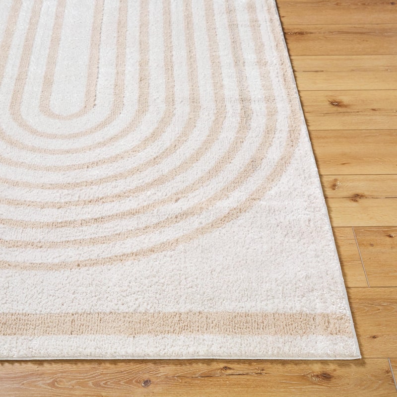 Livabliss Fossay Shag Modern & Contemporary Stripe Washable Area Rug