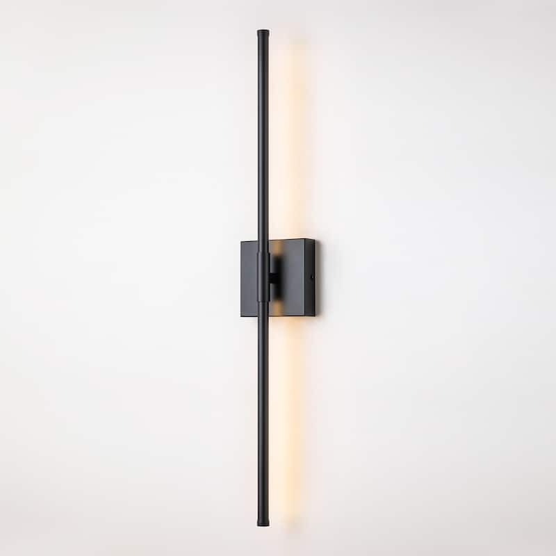 1-Light Modern Linear Aluminum Dimmable Integrated LED 3000K Warm Light Bathroom Vanity Lights for Mirror