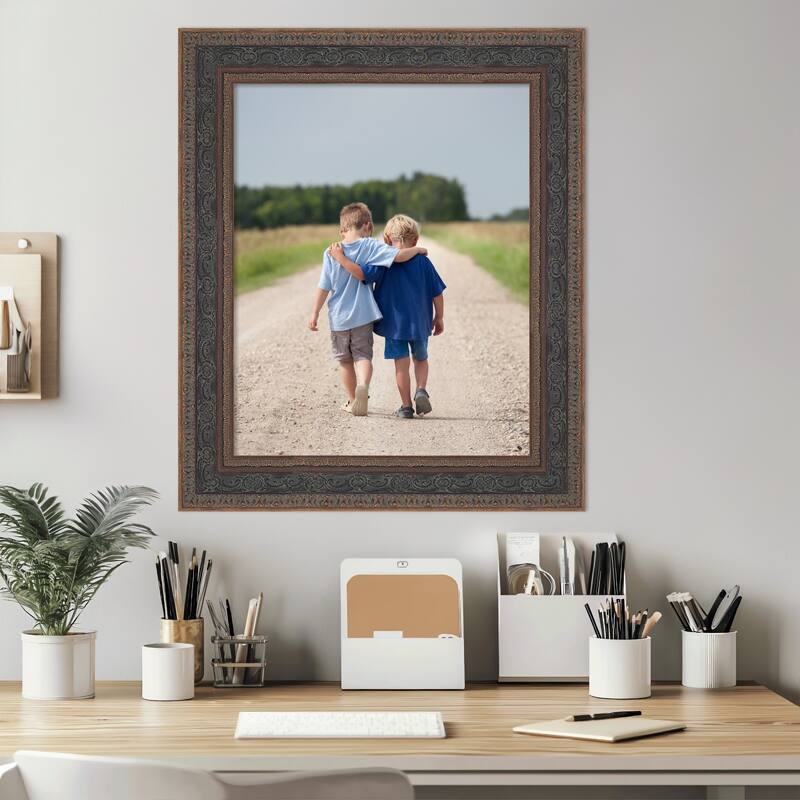 Attic Aged Picture Frame, Photo Frame