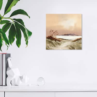 Wynwood Studio Nature and Landscape Landscape Brown and Amber Rustic Wall Art Canvas Print