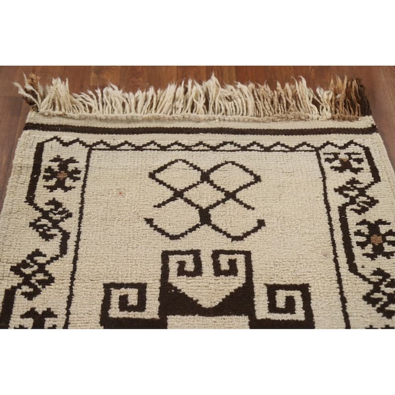 Anatolian Runner Rug Handmade Wool Carpet - 3'0"x 11'9"