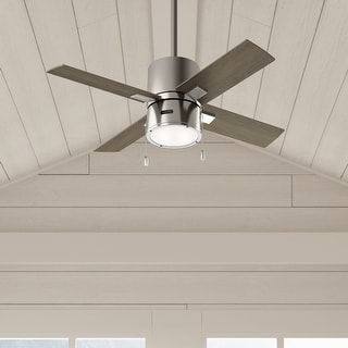 Hunter 42" Beck Ceiling Fan with LED Light Kit and Pull Chain - Transitional, Modern, Industrial