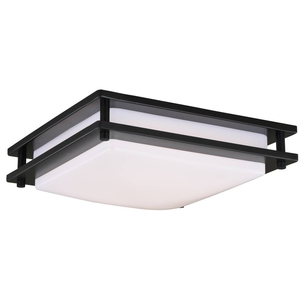 Vaxcel Horizon 12" LED Flush Mount Oil Burnished Bronze - 12-in W x 3.5-in H x 12-in D