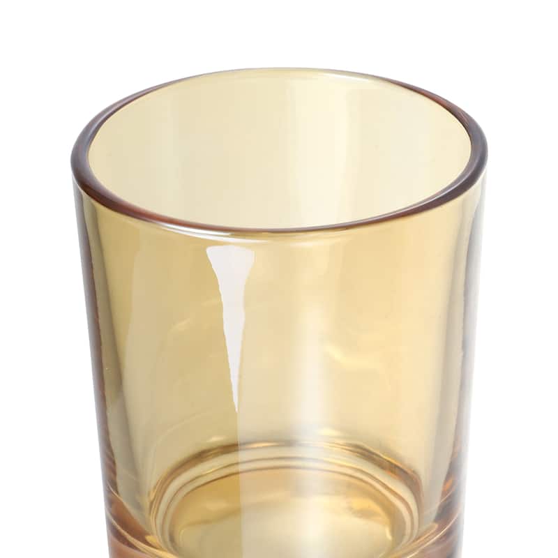 2pcs Bathroom Toothbrush Tumblers Glass for Kitchen Color Smoke Gray Amber - Smoke Gray Amber