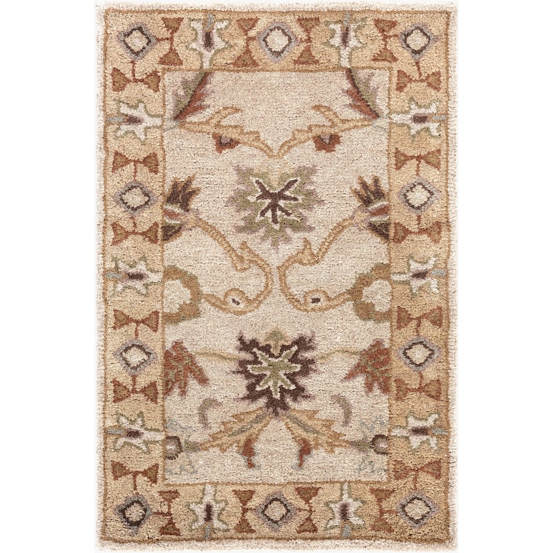 Livabliss Traditional Caesar Border Area Rug