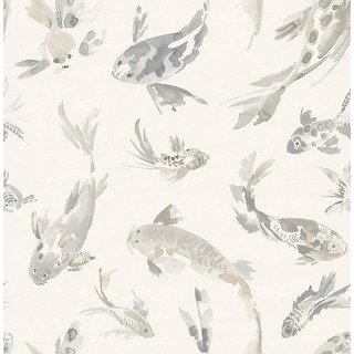 A-Street Prints Koi Stone Fish Wallpaper