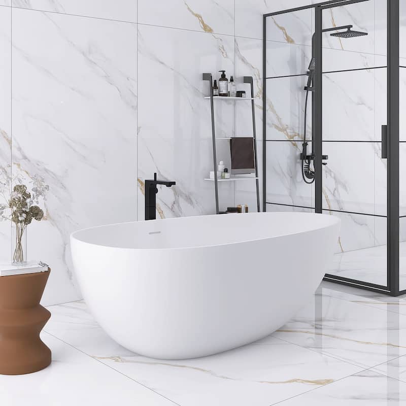 Solid Surface Freestanding Soaking Bathtub
