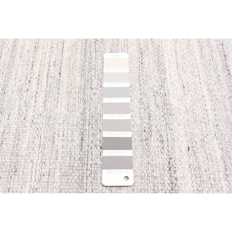 ECARPETGALLERY Flat-Weave Ankara FW Grey Wool Kilim - 5'3 x 7'9