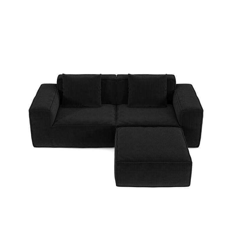 Modular Sofa Can Be Converted Into An Oversized Sofa Bed Free Conversion Sofa Set,Two Person Combination With Footrest