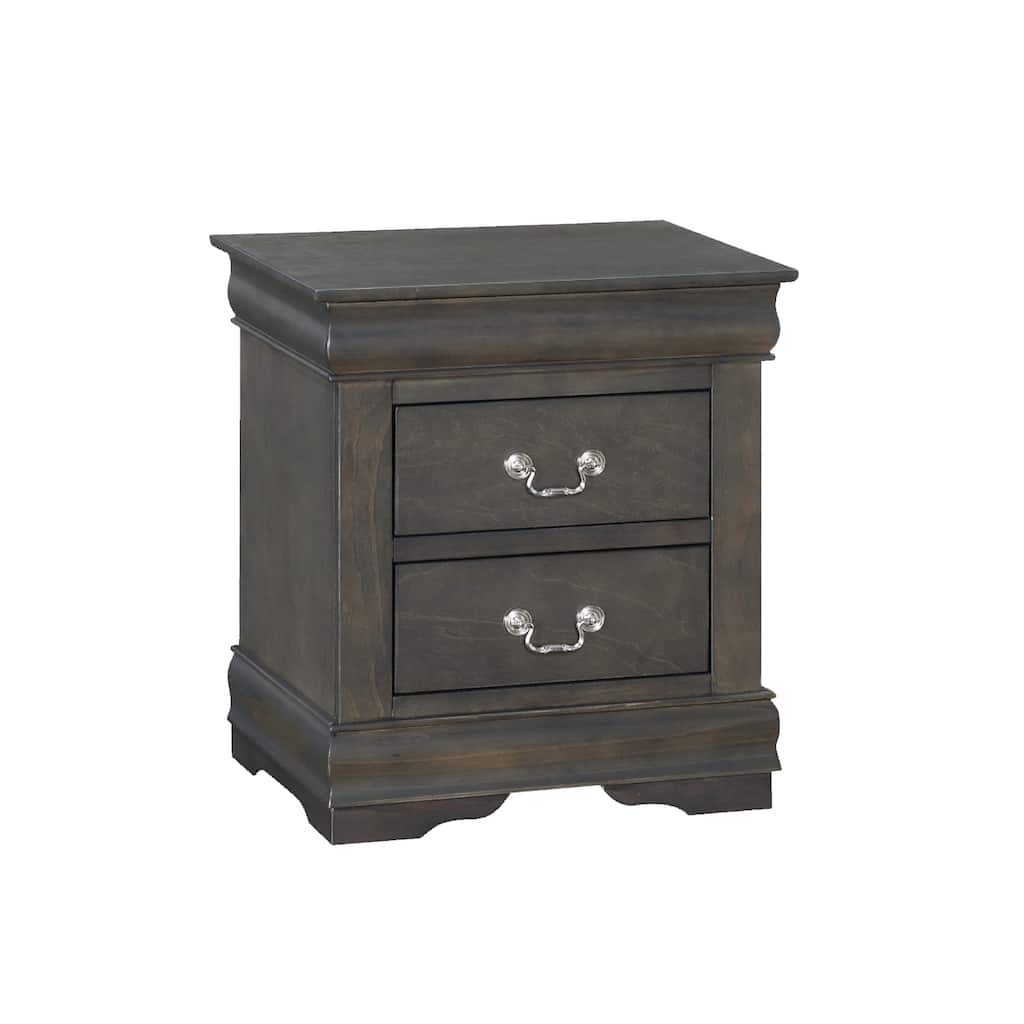 Solid Pine Nightstand with 2 Drawers