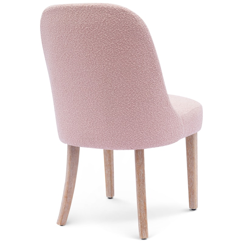 Farmhouse Water and Stain Resistant Boucle Upholstered Side Chair (Set of 6)