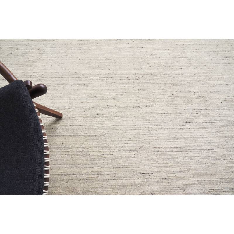 EXQUISITE RUGS Palazzo Hand-loomed Wool/Bamboo Silk Dark Grey/Grey Area Rug.