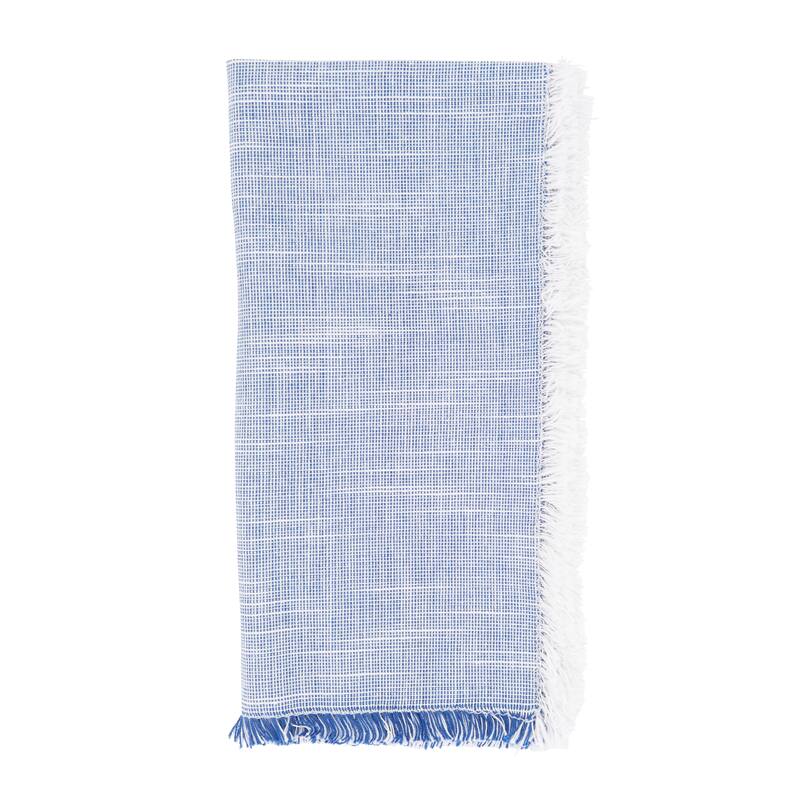 Fringe Napkins With Two-Tone Design (Set of 4)