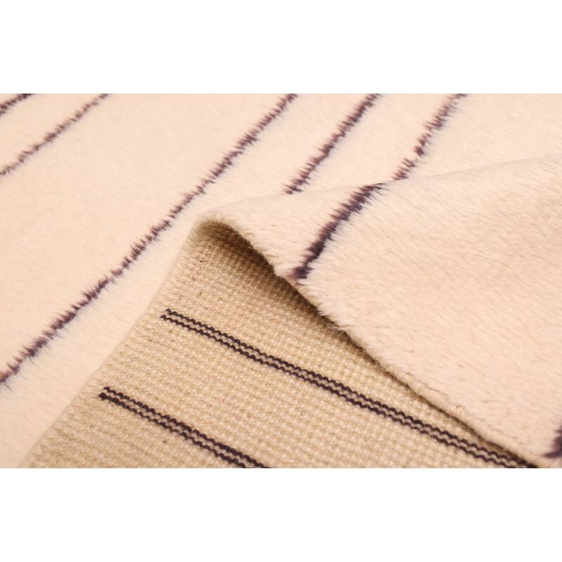 ECARPETGALLERY Hand-knotted Pak Finest Marrakesh Cream Wool Rug - 4'4 x 6'1