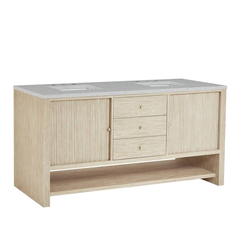 James Martin Vanities D404-V72-3EJP Marigot 72" Double Basin Wood