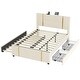 preview thumbnail 6 of 16, 2-Pieces Bedroom Sets,Queen Size Platform Bed w/ Trundle Bed, 2 Drawers,Night Light & USB Charge,Storage Ottoman, Beige