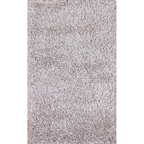slide 2 of 16, Contemporary Solid Shaggy Oriental Home Decor Rug Hand-knotted Carpet - 2'8" x 4'9"