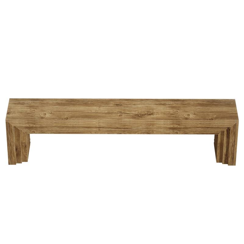 70.9-Inch Wooden Dining Bench, Extra Long Kitchen Bench Seating for Dining/Living Room, Entryway, Bedroom