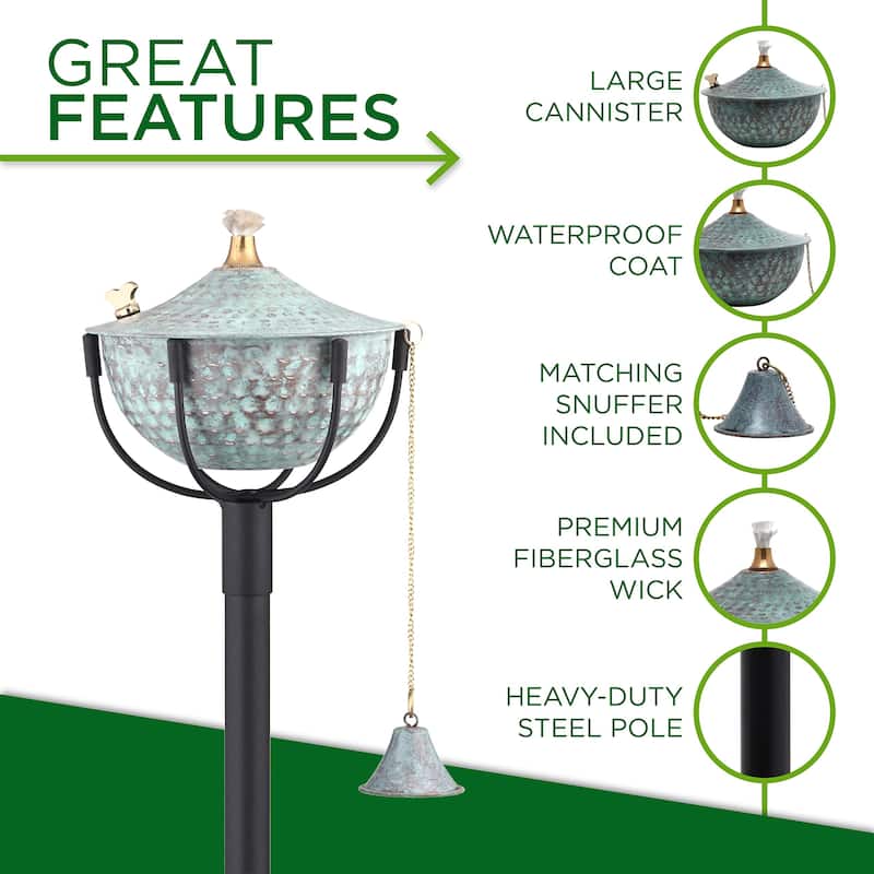Maui Tiki Style Torch with 54" Pole