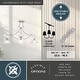 preview thumbnail 4 of 19, Monrovia 3L Linear Chandelier Island Pendant Light Fixture White Glass - 43.75-in W x 20.25-in H x 11.25-in D