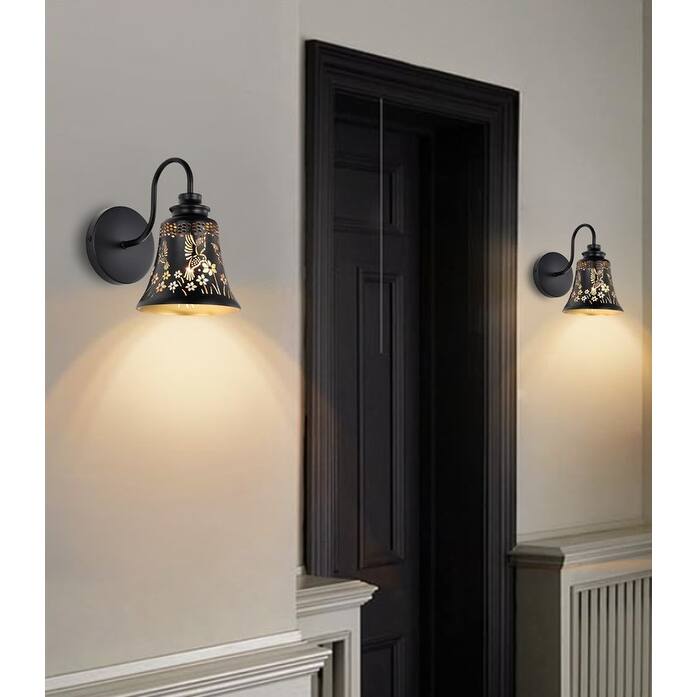 2 Pack light bulb light farmhouse lamp fixtures metal wall sconces