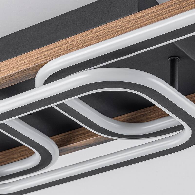 Modern Farmhouse Rectangle LED Semi Flush Mount