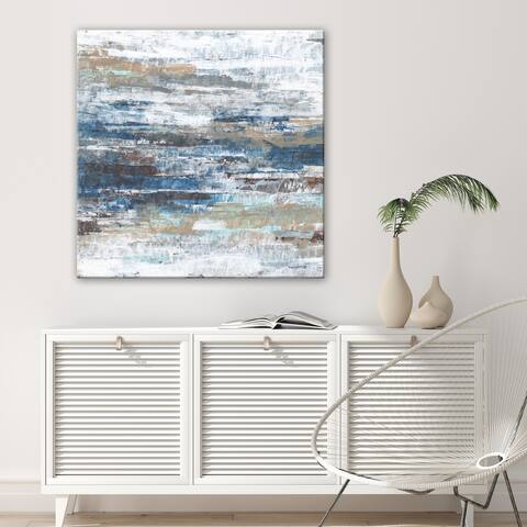 Crest Indoor Abstract Beach Wall Art Canvas by Norman Wyatt Home