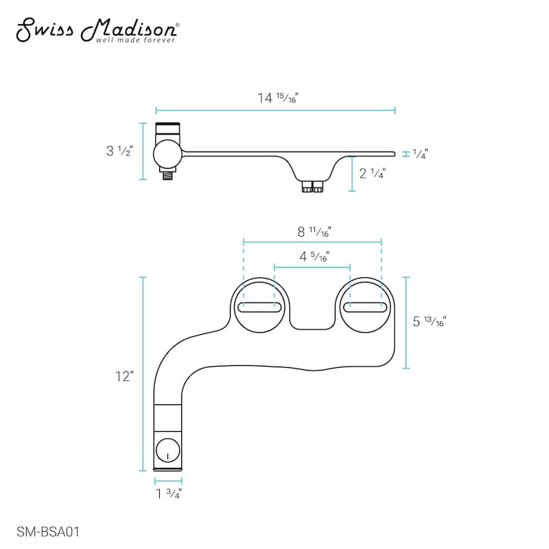 Aqua Non-Electric Bidet Toilet Attachment