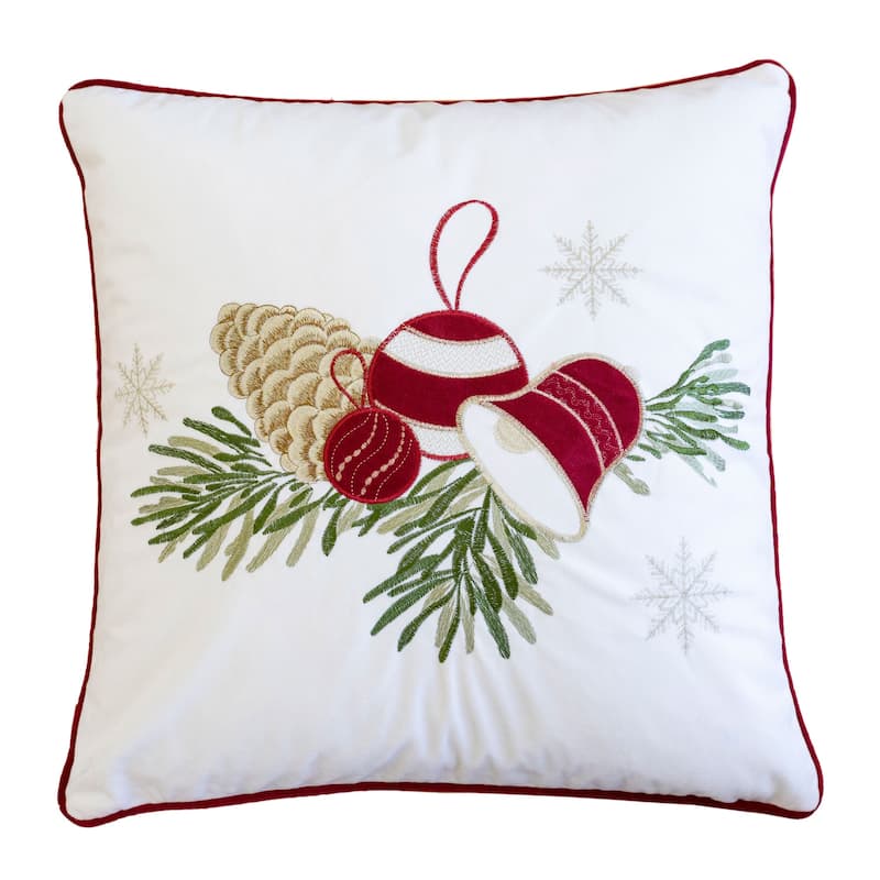 White Christmas Throw Pillow