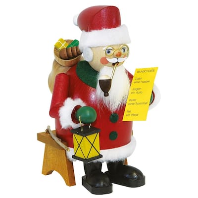 6.5" Richard Glaesser Santa Claus with Wishlist Christmas Incense Burner