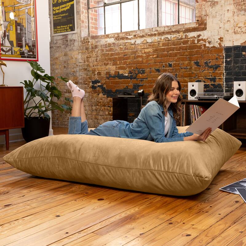Jaxx 5.5' Huge Bean Bag Floor Pillow and Lounger for Adults - Microsuede