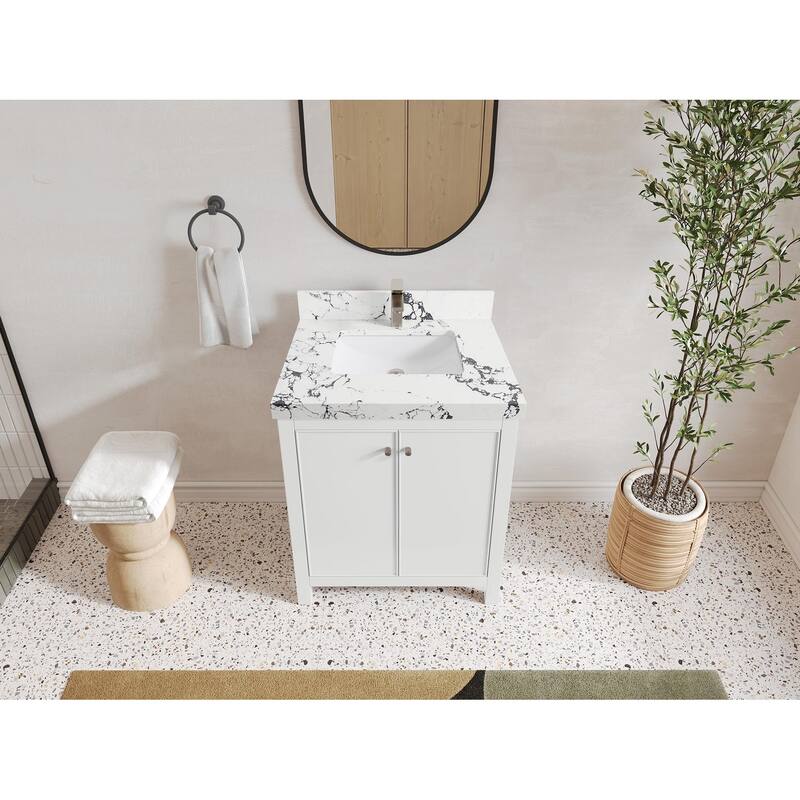 Willow Collections 30 in. W x 22 in. D Chicago Single Sink Bathroom Vanity with Countertop