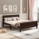 preview thumbnail 42 of 60, Harper & Bright Designs Wood Twin Sleigh Bed with Headboard and Footboard Espresso - Full