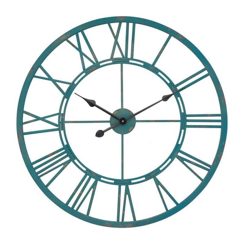 UTOPIA ALLEY Oversized Roman Round Wall Clock, Large Wall Clock, Big Clocks for Living Room Decor, 27 inch Diameter
