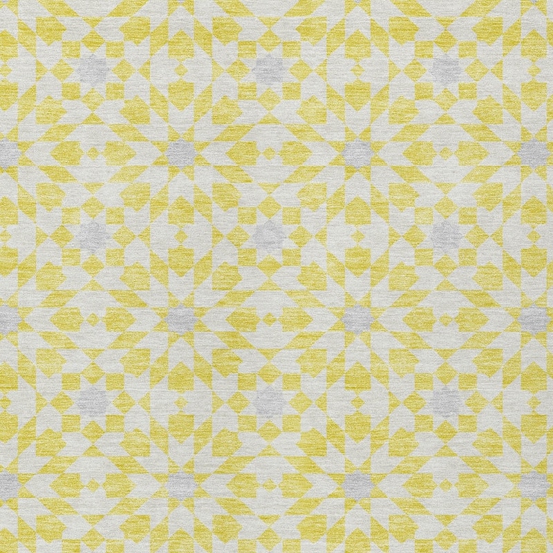 HomeRoots Floral Medallion Transitional Rectangle Outdoor Rug