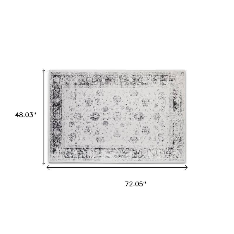 HomeRoots Oriental Traditional Rectangle Area Rug