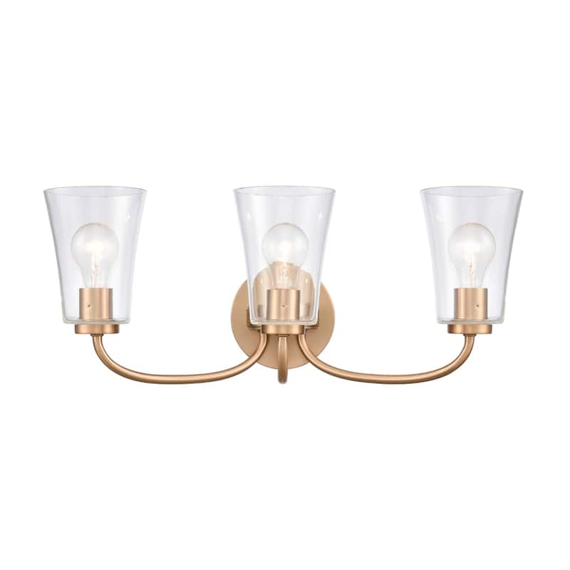 Emily 11.5-inch Wide 2-Light Vanity Light in Brushed Nickel - 23 - Brushed Gold