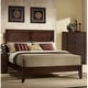 preview thumbnail 1 of 3, Madison Queen Bed in Espresso with Raised Molding Trim Headboard and Wood Tapered Leg Espresso - Queen