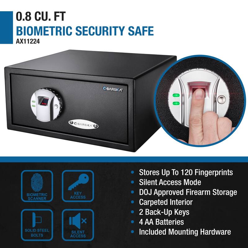 0.79 Cu Ft Biometric Security Safe