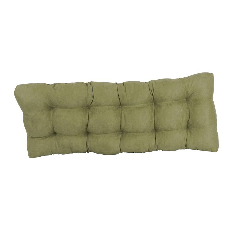 Solid Microsuede Tufted Indoor Bench Cushion (Multiple widths from 42 to 60 inch)
